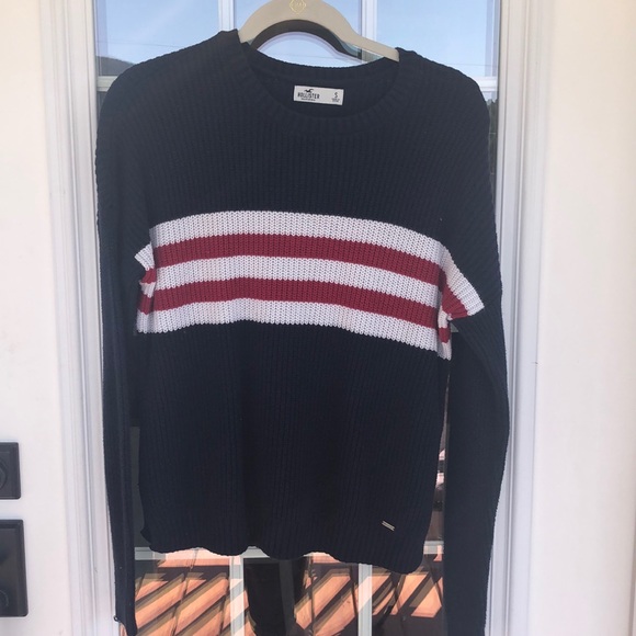 Hollister Sweaters - 💛Hollister Navy Red White Blue Striped Sweater S